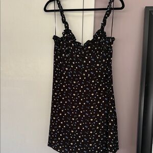 Vici Black Smocked Dress